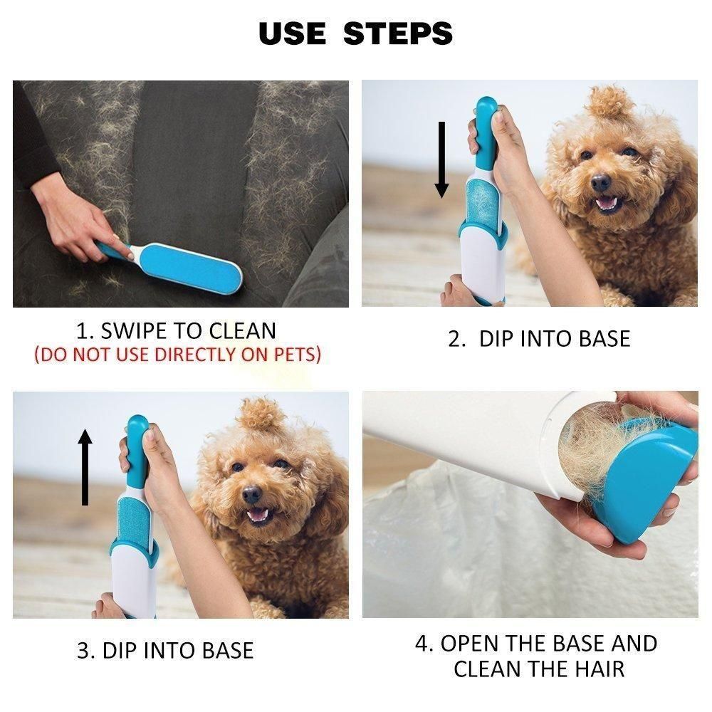 Pet Fur and Lint Remover Multi-Purpose Double Sided Self-Cleaning Brushes